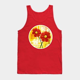 Red Flowers Tank Top